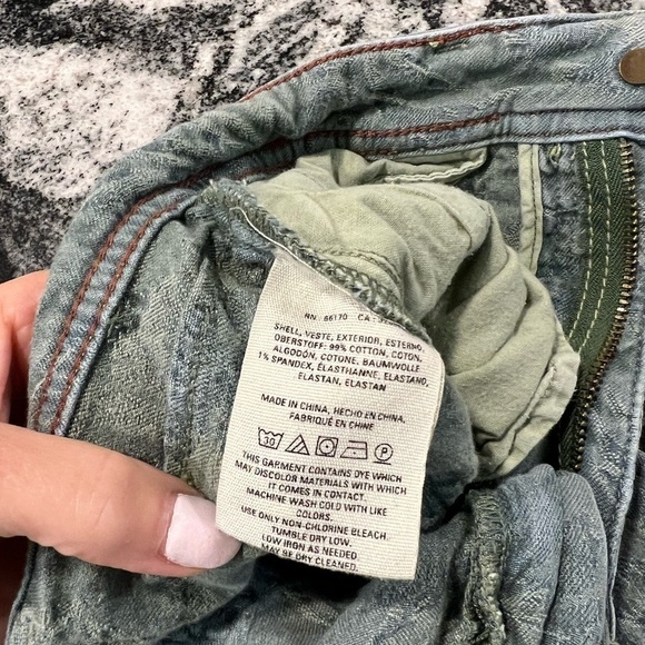 ANTHROPOLOGIE the Wanderer sage blue skinny textured jeans - Picture 10 of 11